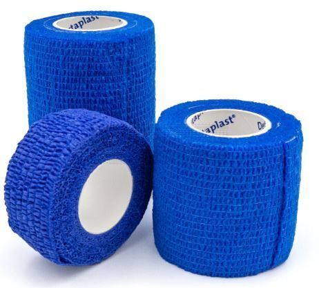 Detectaplast cohesive bandage 7,5 cm x 4,5 meter blauw