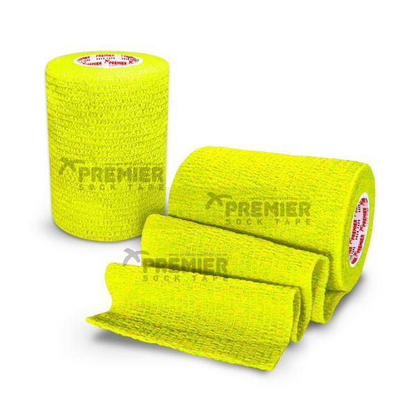 Premier socktape ProWrap sokkenbandage - kousenbandage 7,5 cm neon geel