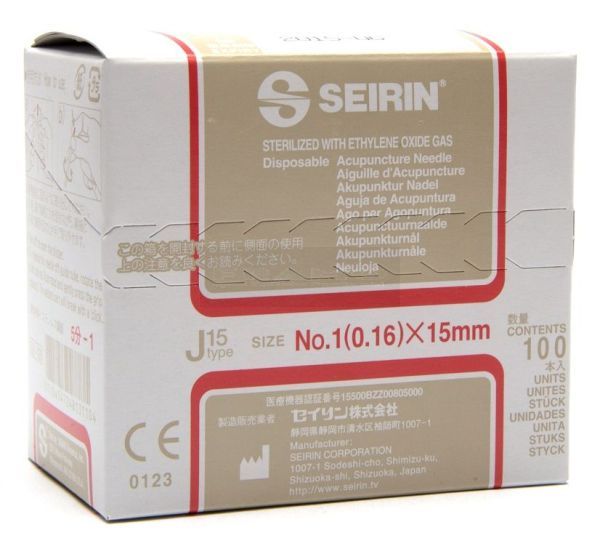 Seirin type J 0,16 mm x 15 mm à 100 stuks