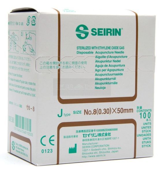 Seirin type J 0,30 mm x 50 mm à 100 stuks