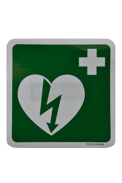 Sticker AED vinyl 10 cm x 10 cm